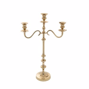 Iliadis Κηροπήγιο Τριπλό Αλουμινίου Χρυσό 39x58cm 86754